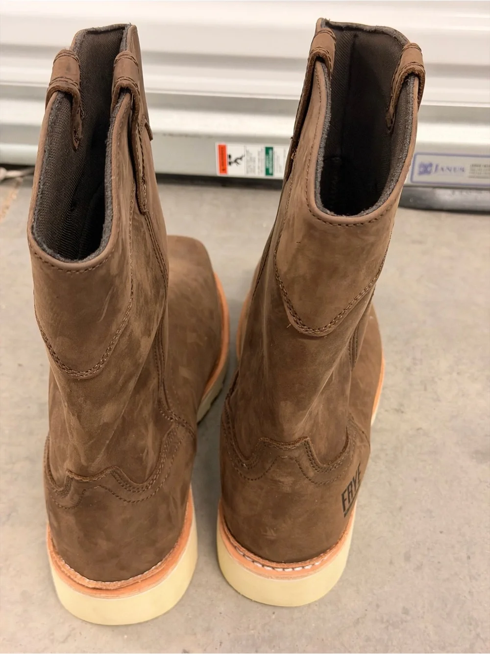 Frye Brown Waterproof Leather Work Boots